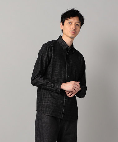 チェック コーデュロイ シャツ