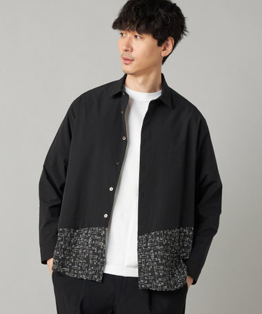 ピンパターン 切替シャツ（プレーン）