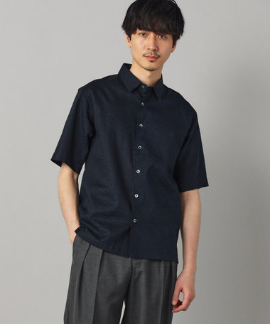 コットンウエーブ 半袖レギュラーカラーシャツ