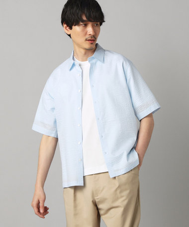 コットンウエーブ 半袖レギュラーカラーシャツ