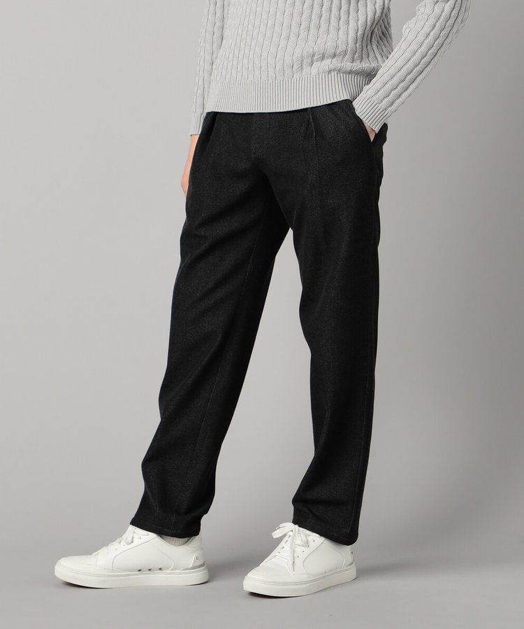 尾州産裏起毛 2WAYストレッチ タックパンツ