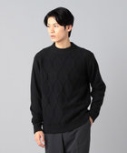 ダイヤケーブル柄 クルーネックニット（07-34KI05-204）｜コムサメン