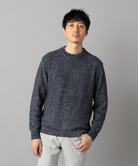 メランジ クルーネックニット