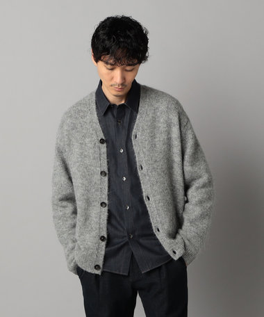 アルパカシャギー カーディガン