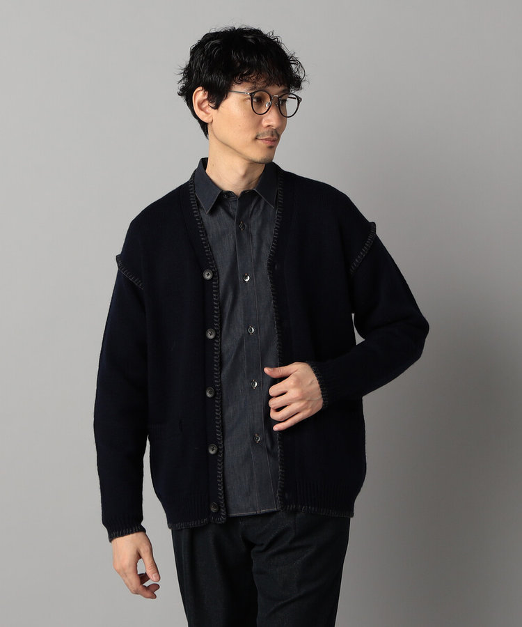 ブランケットステッチ カーディガン