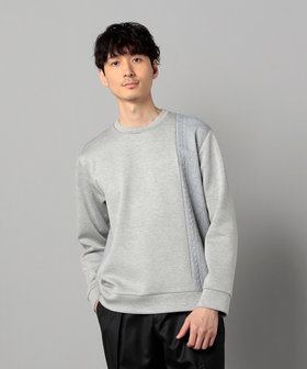 カラーブロック パッチワーク クルーネックTシャツ（長袖） （T