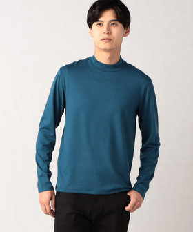 ウォッシャブルウール】 モックネック長袖Tシャツ（07-40TE06