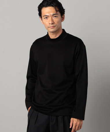 シーアイランドコットンスムース シルケットモックネックTシャツ