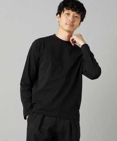 【吸水速乾】ジャケットネック ロングスリーブ Tシャツ