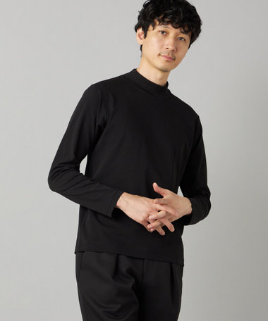【吸水速乾】モックネック ロングスリーブ Tシャツ