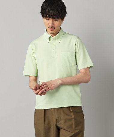 【抗菌・防臭】ミニハニカム ボタンダウンポロシャツ