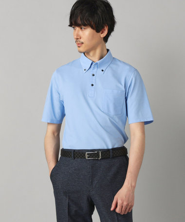 【抗菌・防臭】ミニハニカム ボタンダウンポロシャツ