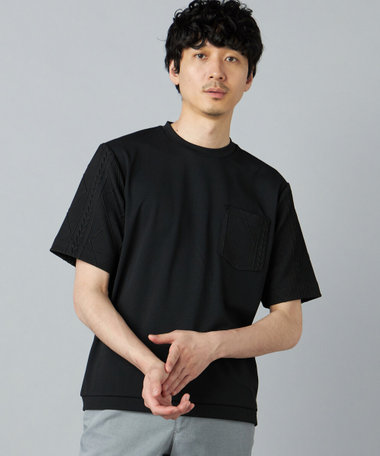 ダイヤ柄コンビ Tシャツ