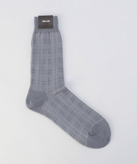 チェック柄 クルーソックス