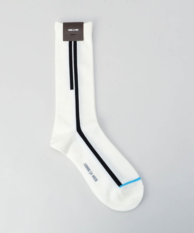 ライン柄 クルーソックス