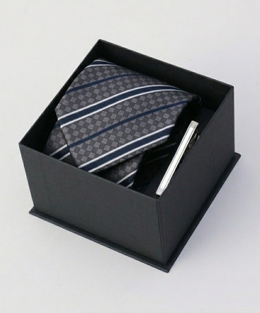 【EC雑貨コレクション】ネクタイ＆タイピン ギフトBOXセット