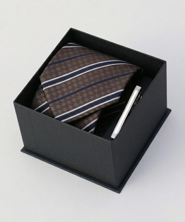 【EC雑貨コレクション】ネクタイ＆タイピン ギフトBOXセット