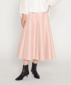 ボタニカル柄ジャカード タックフレアスカート