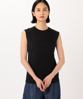 〔 +サイズ 〕 スビンゴールドスムース ノースリーブプルオーバー