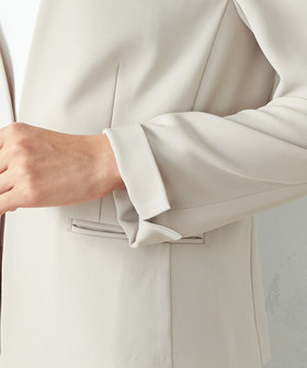 セットアップ対応】ノーカラージャケット（12-08GY10-202