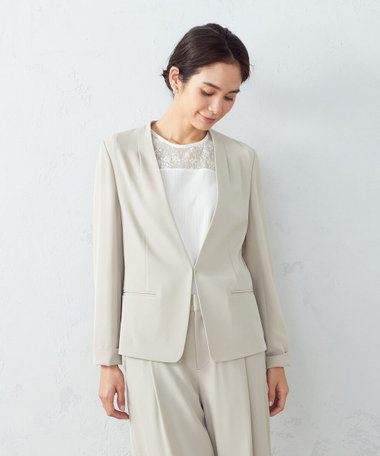 【セットアップ対応】ノーカラージャケット