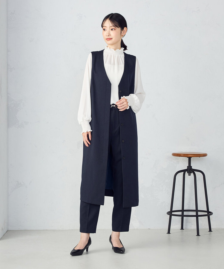 セットアップ対応】杢調ロングジレワンピース（12-08OM08-205