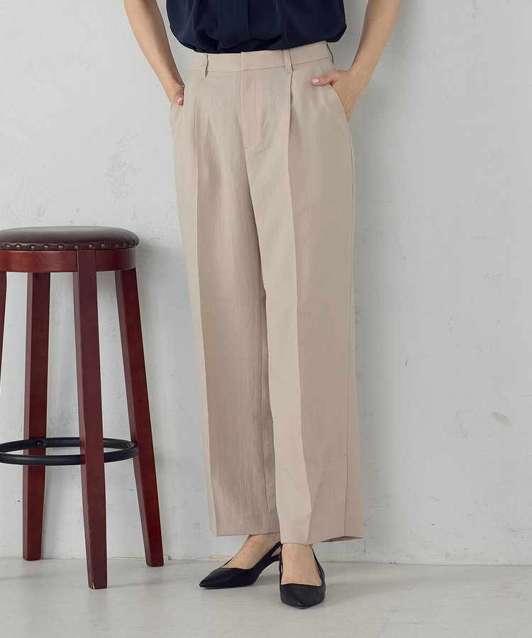 【ＵＶカット・吸汗速乾・接触冷感】kireri ポリエステルストレッチドライツイル ストレートパンツ/セットアップ対応