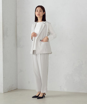 セットアップ対応】 ポリエステルツイル テーラードジレ（12-08VK12