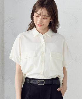 ストレッチポリエステルブロード ドルマンスリーブシャツ（12-15IG13 