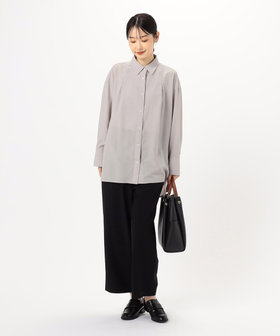 ポリエステルスパンブロード 後ろタック ロングシャツ（12