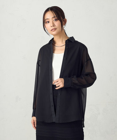 シアーレイヤードシャツ