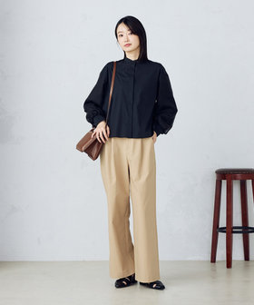 sacai / サカイ 異素材ドッキングボリュームスリーブ ブラウス | 1 | sacai - sacai / サカイ | 異素材 ドッキング ミリタリー