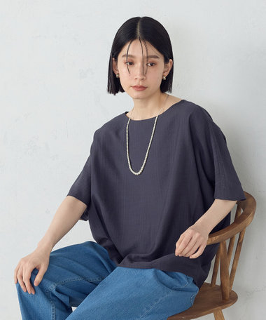 ⭐️新品・未使用⭐️コムサブロンドオフ ボザム切替 ストライプ ブラウス ⭐️新品・未使用⭐️コムサブロンドオフ ボザム切替 ストライプ