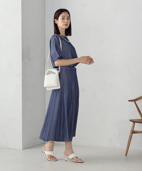 セットアップ対応】デニムライクシャンブレー Tブラウス（12