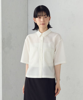 COMME CA COLLECTION コムサ グレー ハイネック 半袖セーター ウォッシャブル 】 日本の色ハイネックニット（12-77KI02-204