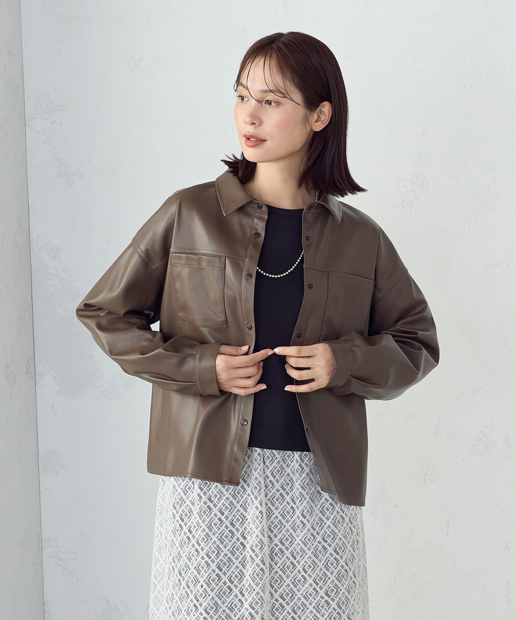 合成皮革 シャツ / セットアップ対応