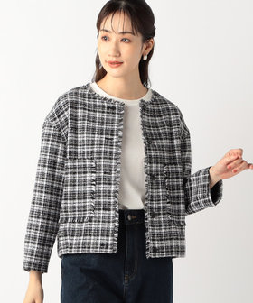 極美品■CALL&RESPONSE【XL】セットアップ ベージュ ブルゾン ツィード ブルゾンジャケット / セットアップ対応（12-20JI03