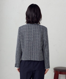 ファンシーツイード クロップドジャケット（12-20JK01-205