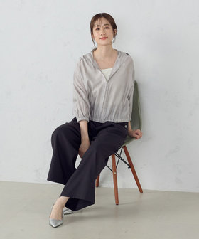 [RIKA*JS]シアーブルゾン　新品タグ付き COMME CA ISM｜シアーチェック Vネック ジップブルゾン