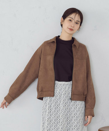 スエード調　ブルゾン