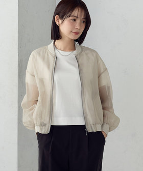 【i'm ism.】シアーオーバーサイズブルゾン