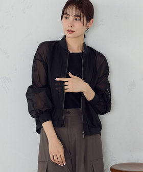 【i'm ism.】シアーオーバーサイズブルゾン