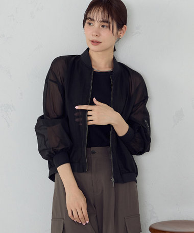 【i'm ism.】シアーオーバーサイズブルゾン