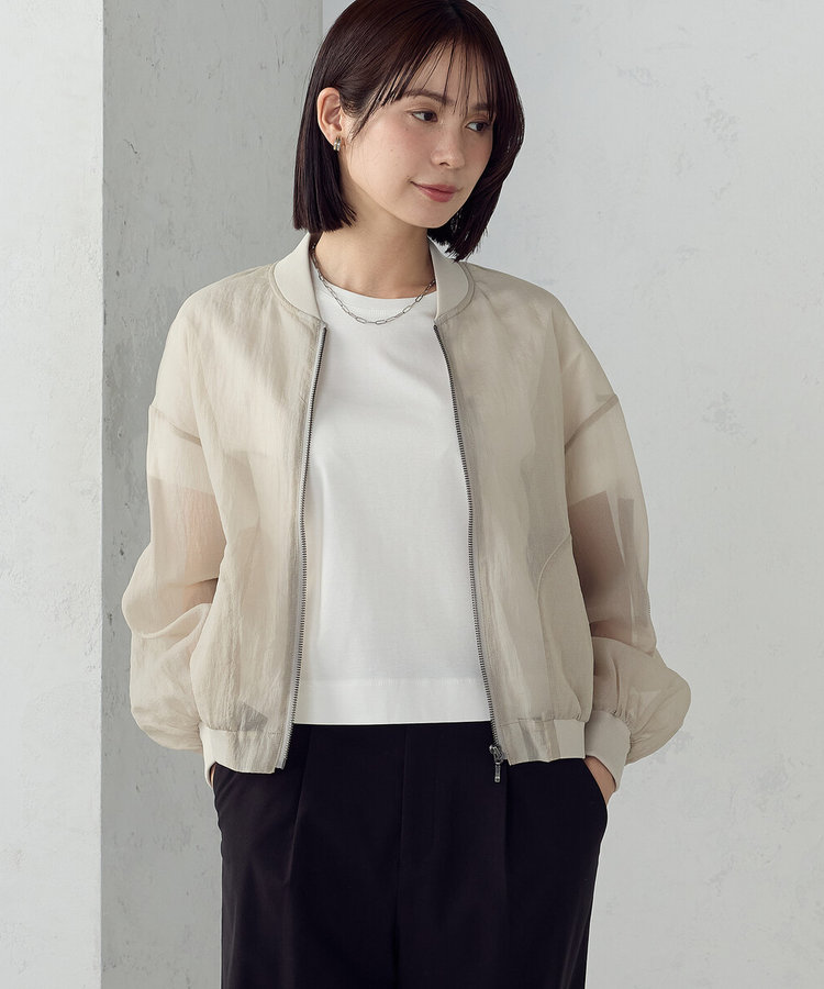 【i'm ism.】シアーオーバーサイズブルゾン