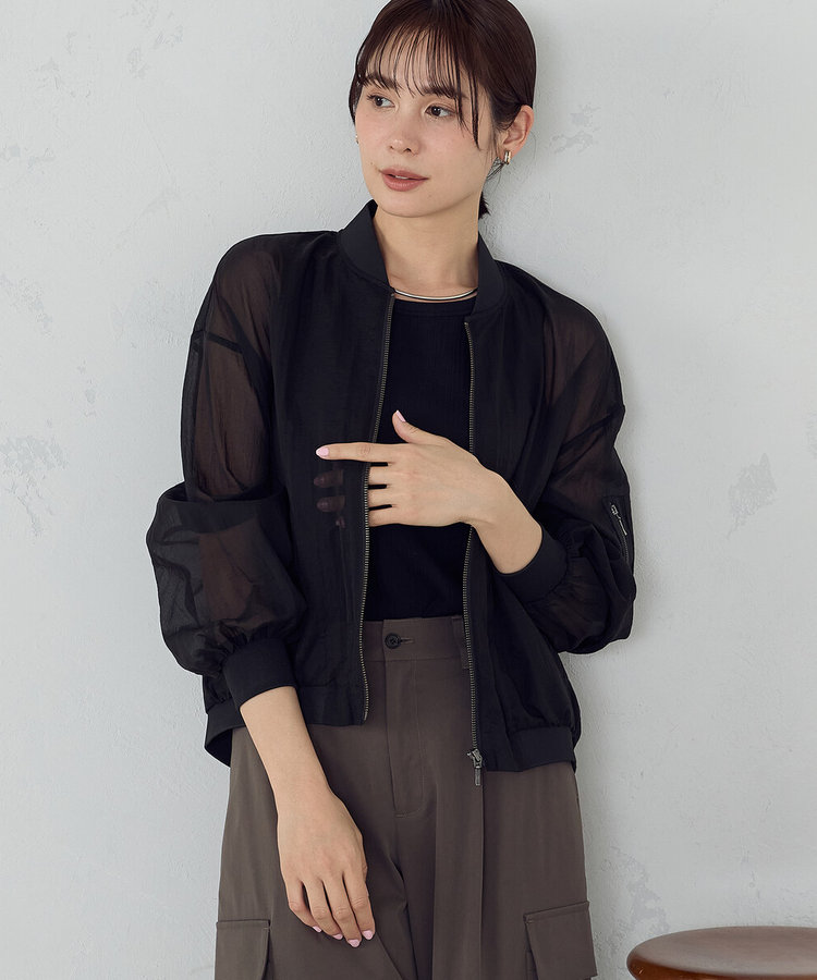 【i'm ism.】シアーオーバーサイズブルゾン