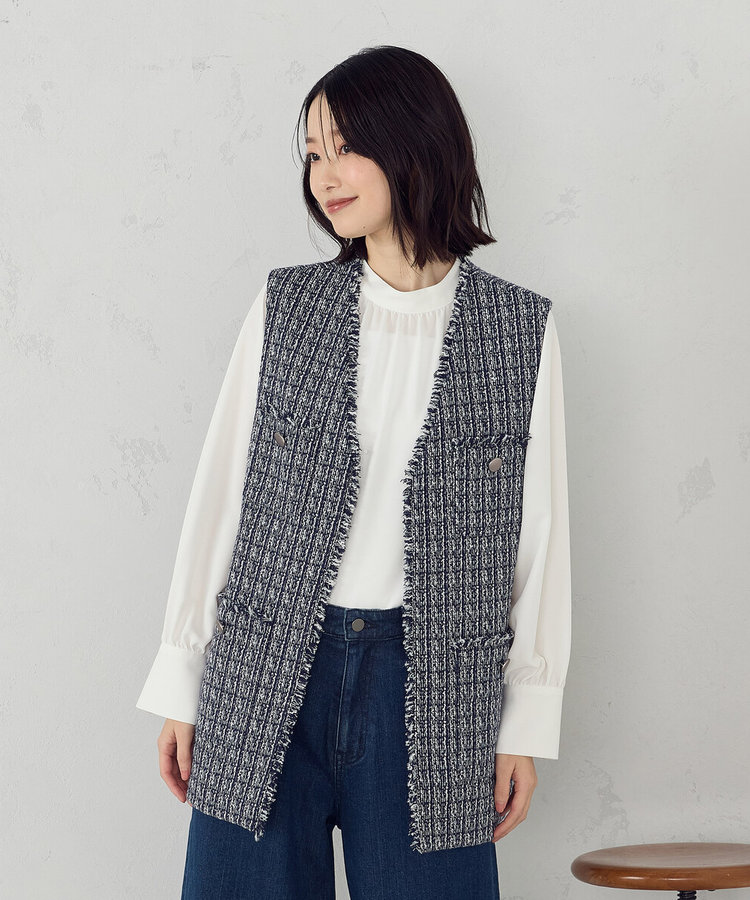 定価以下　2025AW ファンシートリコット フロンタブルジレ ファンシートリコット フロンタブルジレ｜トゥモローランド 公式通販