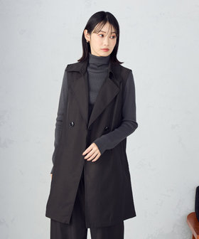 【セットアップ対応】ポリエステルツイル　ロングジレ