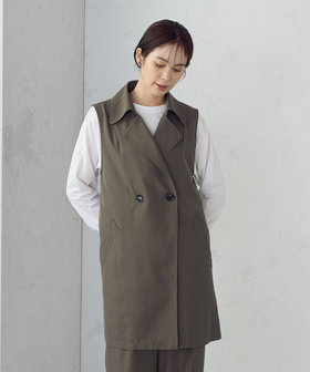 セットアップ対応】ポリエステルツイル ロングジレ（12-21VM06-205