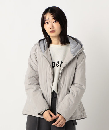 ショート　キルティングフードブルゾン