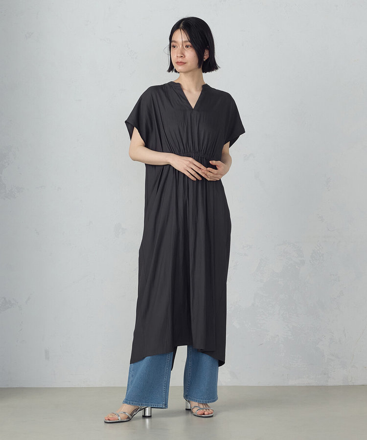 ハニカムワンピース Rhombus Cocoon One piece - GRAY | seven dot - ライフスタイル